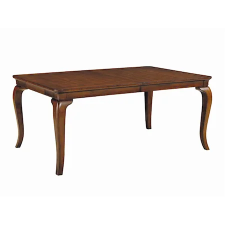 Rectangular Dining Room Table with Subtle Cabriole Legs